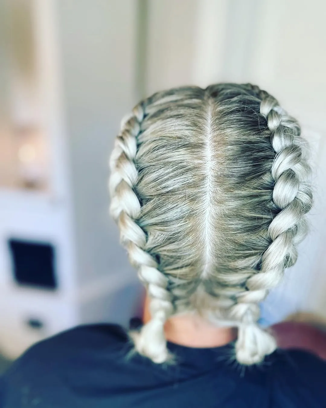 Dubbla franska flätor för vardag och träning